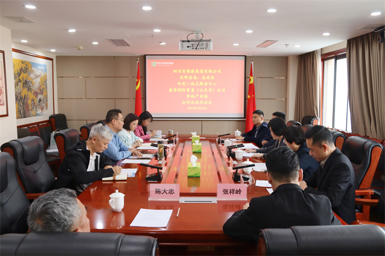 集團(tuán)公司召開與巨野縣委、縣政府，盈澤國際貿(mào)易（山東?。┕?，印尼一站式服務(wù)中心，山東魯裕冷鏈物流公司合作洽談座談會